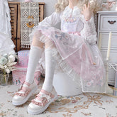 LBSFY  -  Cute Bowknot Loli Shoes Women's Fashion Tea Party Round-toe Wedge Lolita Shoes Kawaii Bow Lolita Jk Girls' Shoes